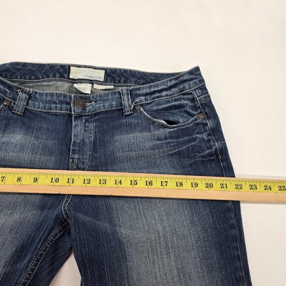 Maurices Bootcut Jeans Laney Stretch Medium Wash Distressed 13/14L Y2K Casual - Picture 13 of 15
